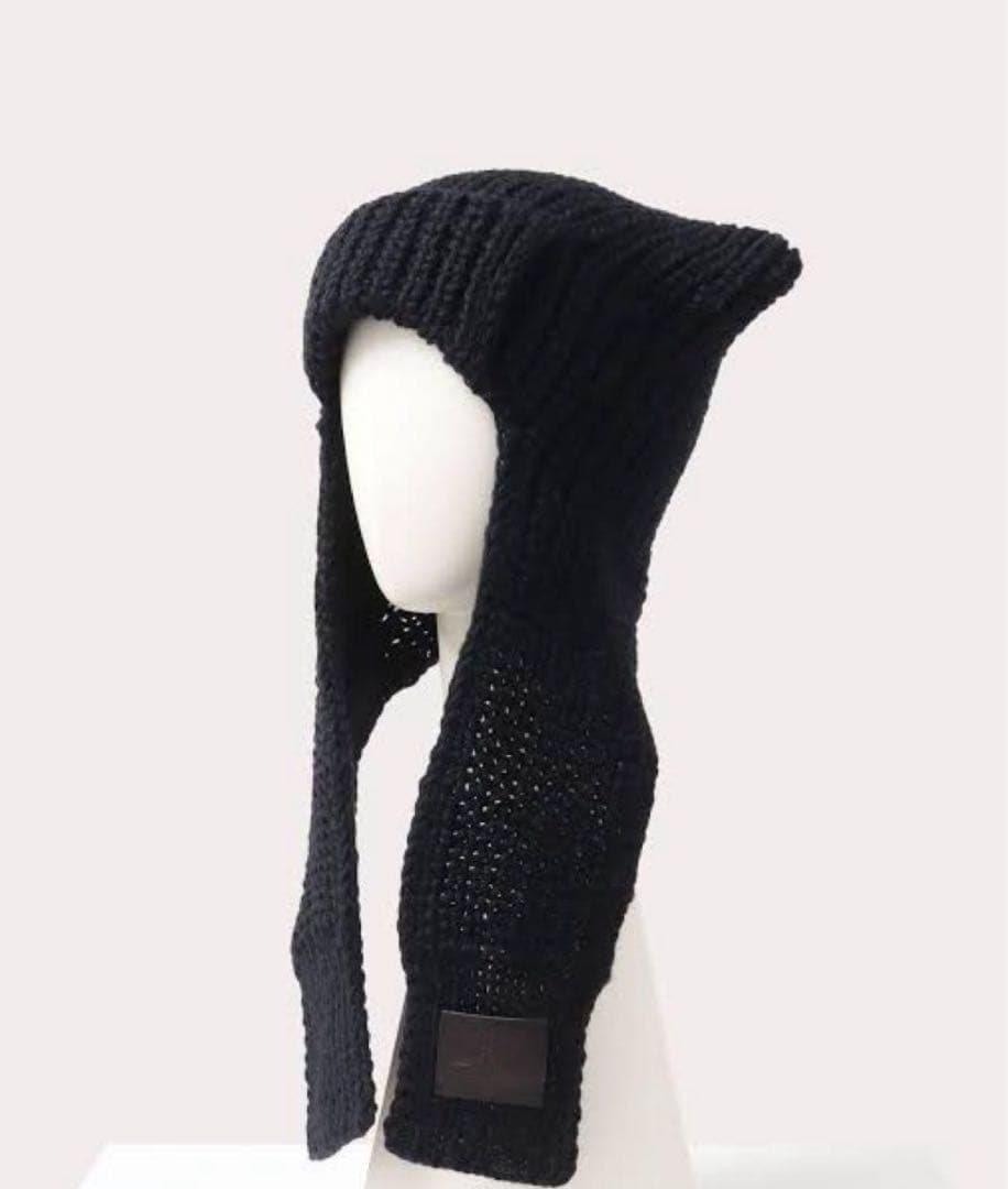 Vivienne Westwood キャットイヤーフラップニット BLACK