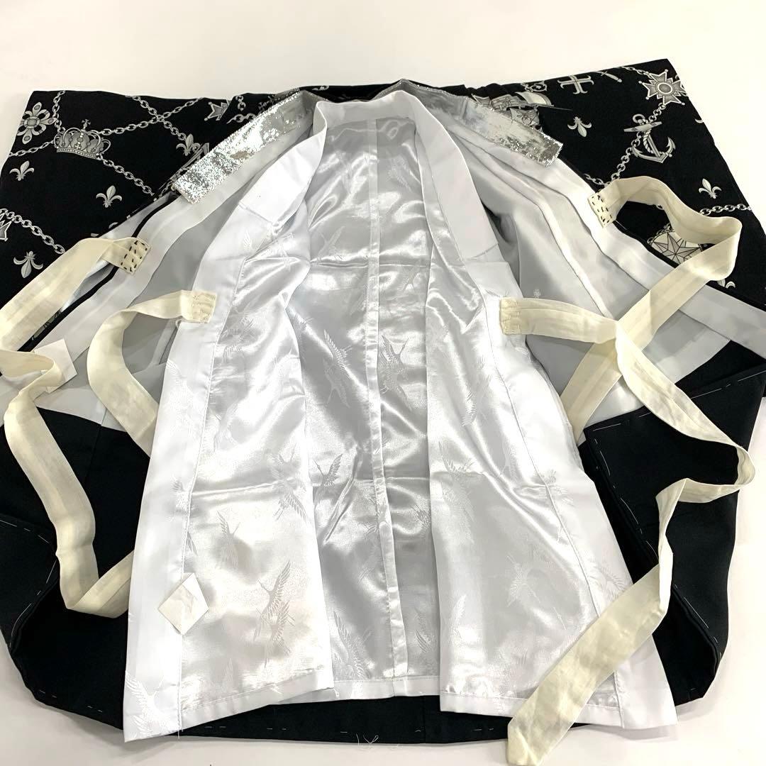 七五三 男の子 袴セット10点セット 3歳 記念 和装 黒×ゴールド