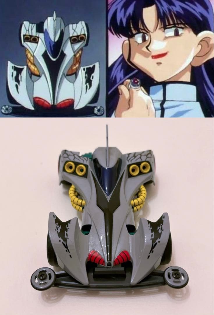 【アニメの造形を再現・全塗装】ミニ四駆　爆走兄弟レッツ&ゴー レイスティンガー