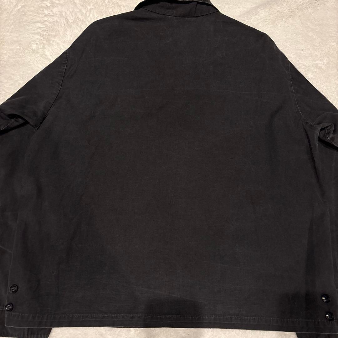 50s60s〜ブラック　黒　スイングトップ　コットン混　ヴィンテージ　ドリズラー