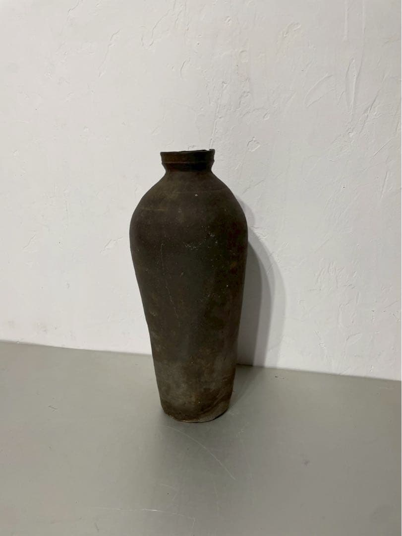 須恵器 古陶磁 壺 花瓶 インテリア 時代物 朝鮮【骨董・アンティーク】