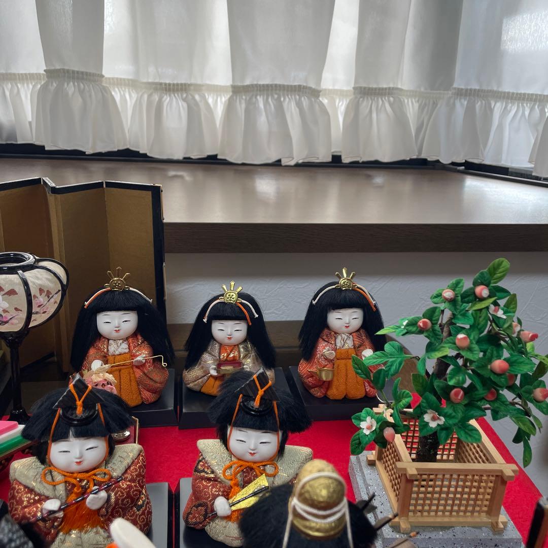 雛人形 お雛様 15人揃　木目込み人形 レトロ　お人形のみ