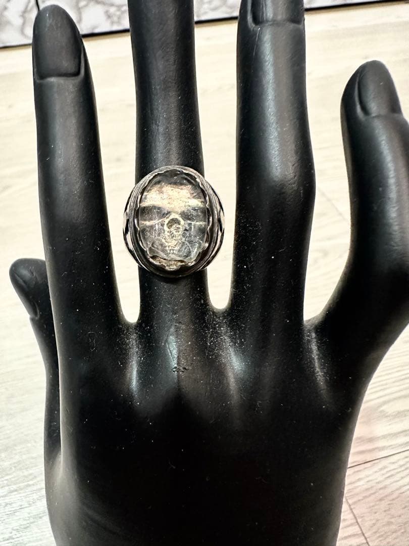 CRAZY PIG CRYSTAL SKULL リング