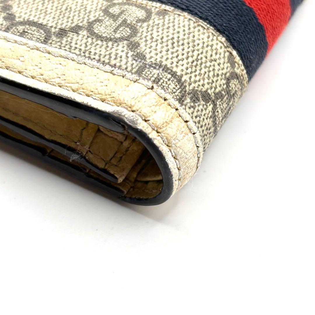 グッチ 折り財布 オフィディア マーモント シェリーライン GGスプリーム