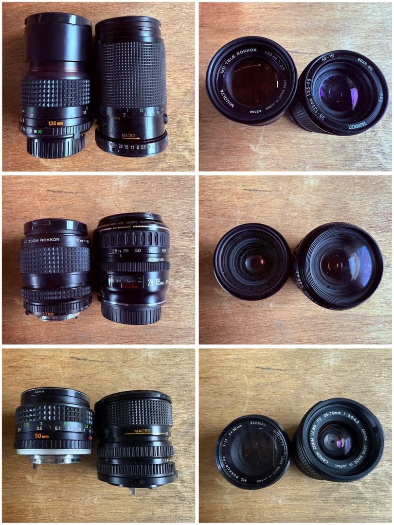 【O-2063】カメラ レンズ セット Canon ミノルタ FUJICA