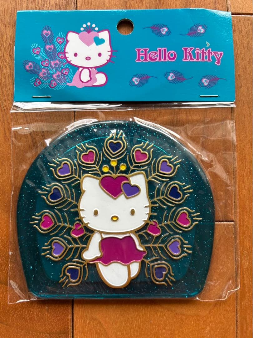 サンリオ　レトロ　クジャクキティ　鏡　未使用未開封　2001年