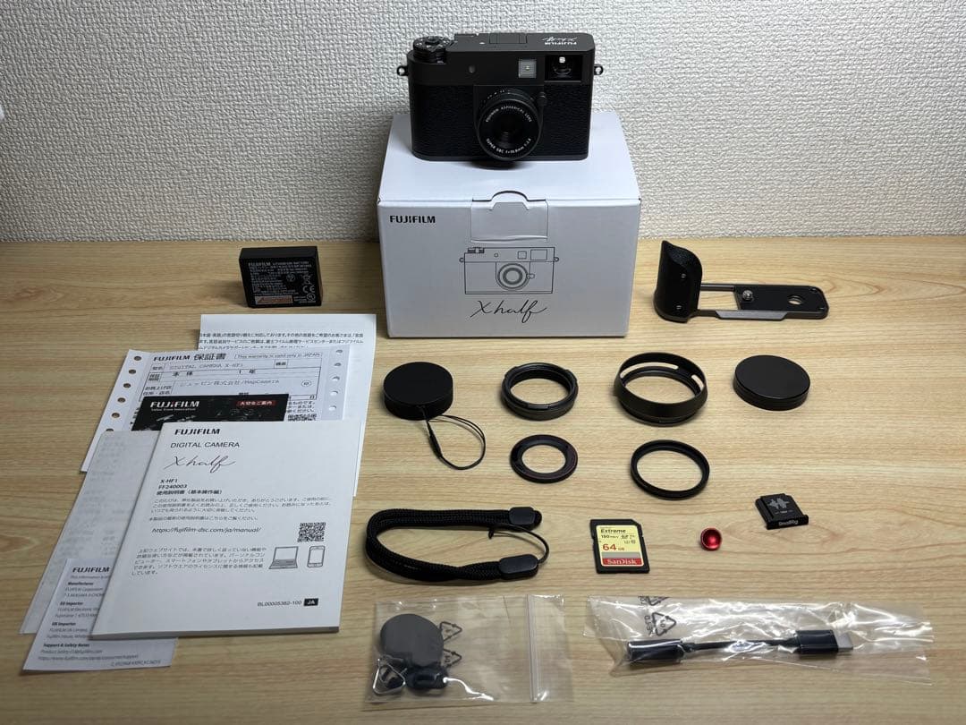 FUJIFILM xhalf x-hf1 チャコールシルバー グリップ付
