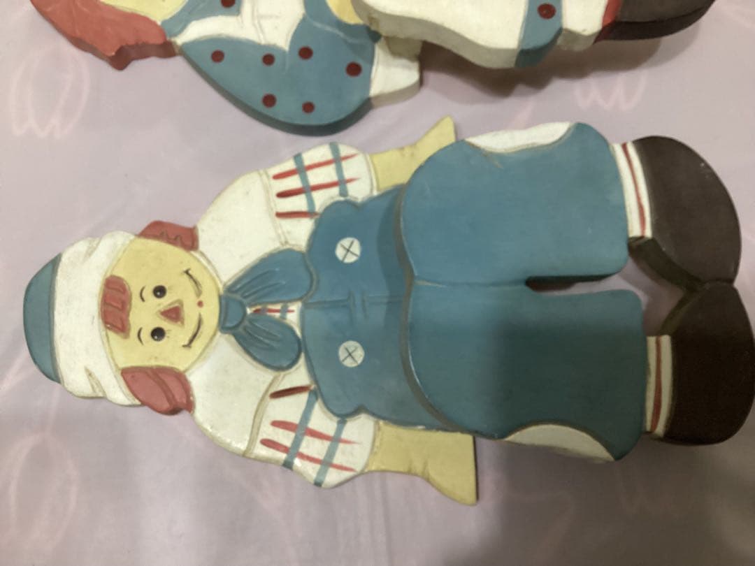 ラガディ・アンとアンディ　トールペイント木製人形デザイン収納ボックス　カントリー