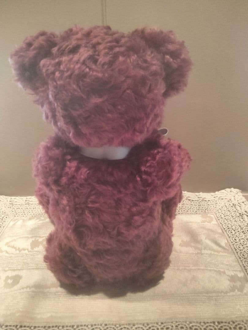 シュタイフ社とマイセンのコラボテディベア　限定　アンテーク調スタンド付