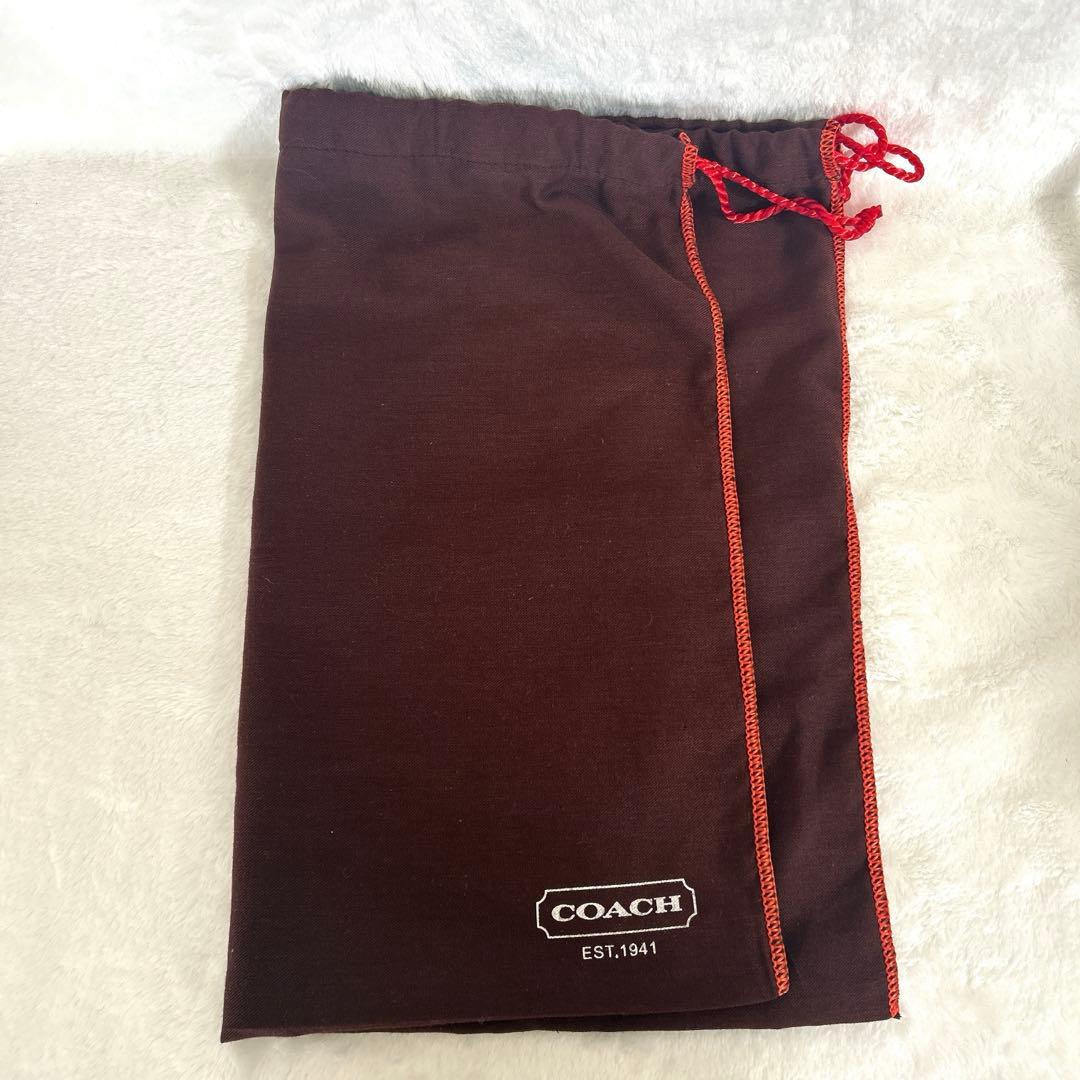 コーチ　トートバッグ　ハンドバック　レザー　ターンロック　A4収納可能　ブラウン