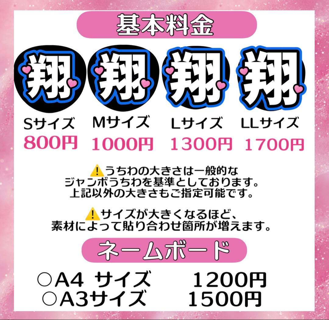 1月下旬　うちわ　文字　オーダー　パネル　ネームボード　ハングル