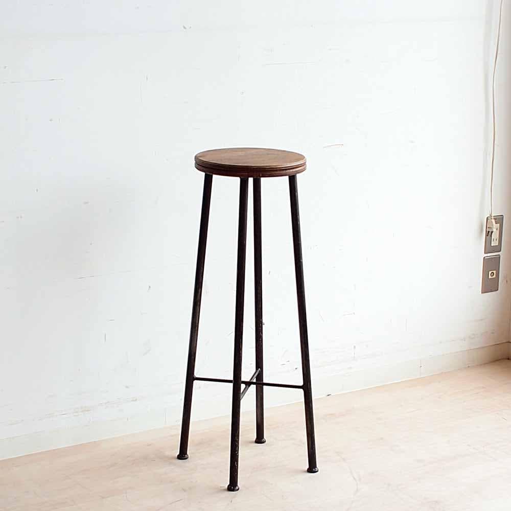 鉄脚のハイスツール 高さ82cm カウンターチェア ZR24405