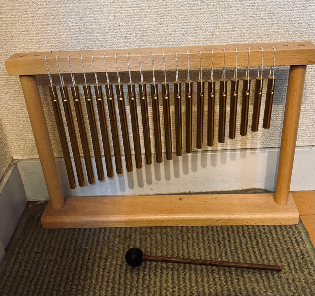 ヒーリングウインドチャイム 16本 鉄筋チューブ木製フレーム