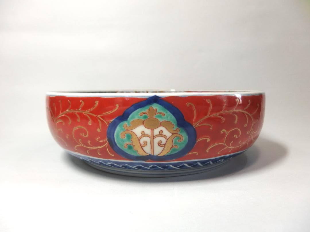 古伊万里錦手石畳紋鉢/和食器/24.6cm