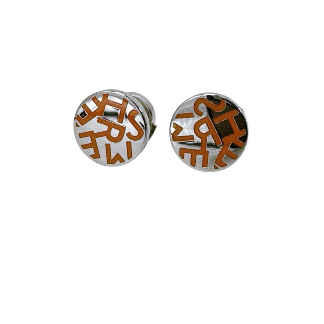HERMES エルメス サークル ラウンド ロゴ ピアス アクセサリー