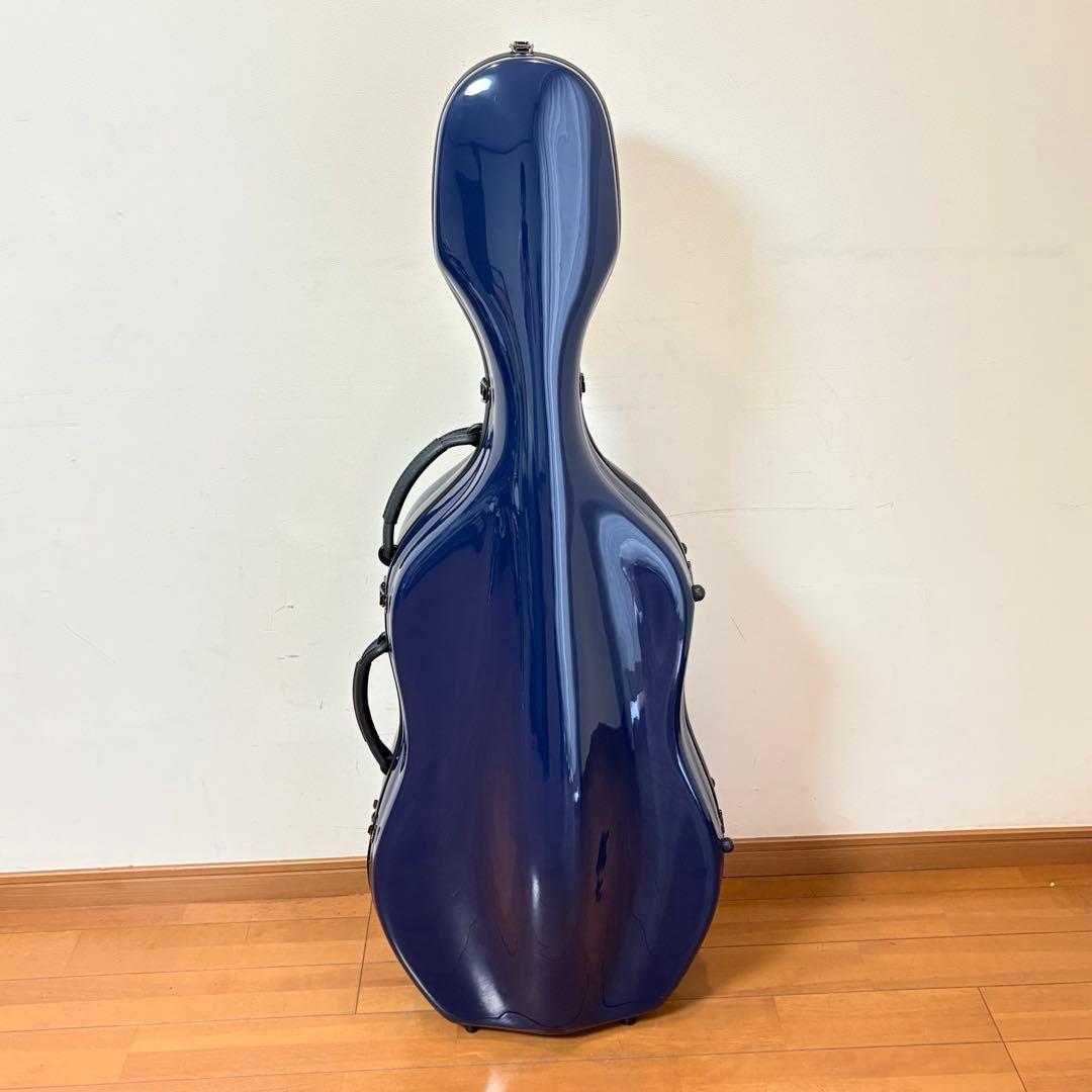 【美品・送料込み】キャスター付き チェロ用 ハードケース ブルー
