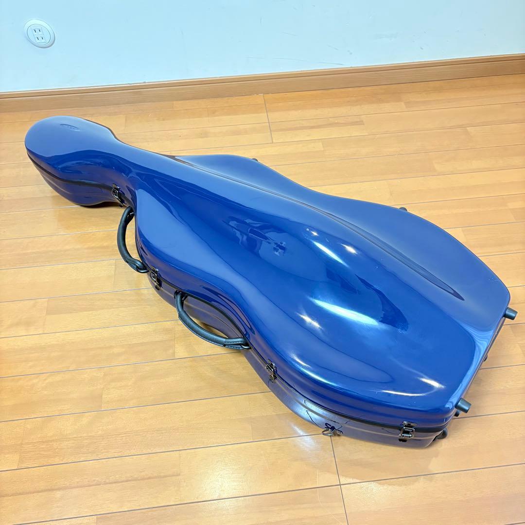 【美品・送料込み】キャスター付き チェロ用 ハードケース ブルー