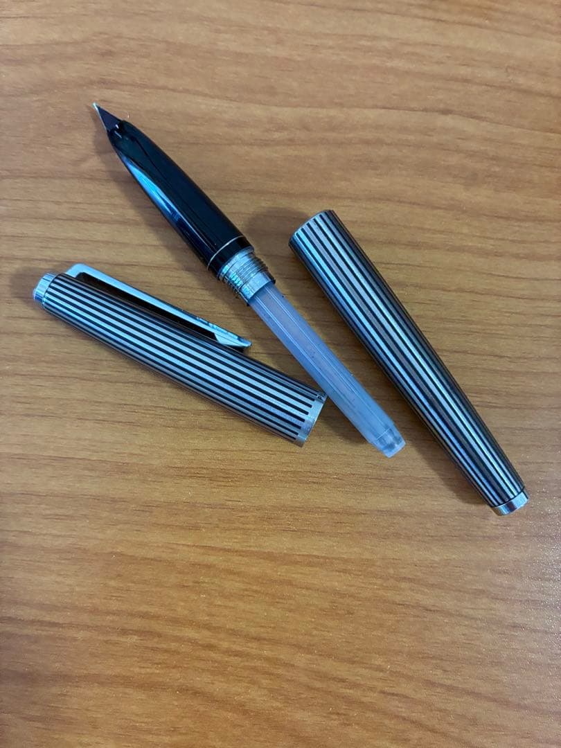 パイロット万年筆　カスタム　ストライプ　ビンテージ