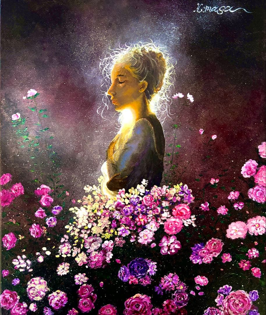 アクリル画 キャンバスF8号サイズ原画 絵画 抽象画