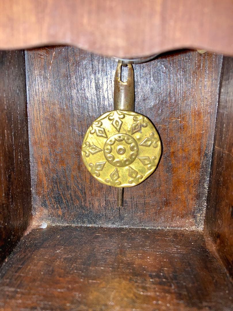 ユンハンスモデル　(極レア)小型サイズ 柱時計です。(文字盤ホーロー)