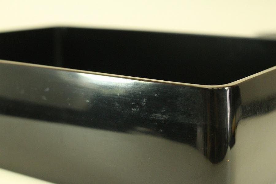 平安象彦造 草花蒔絵 光琳形 文庫 共箱 未使用(A632)