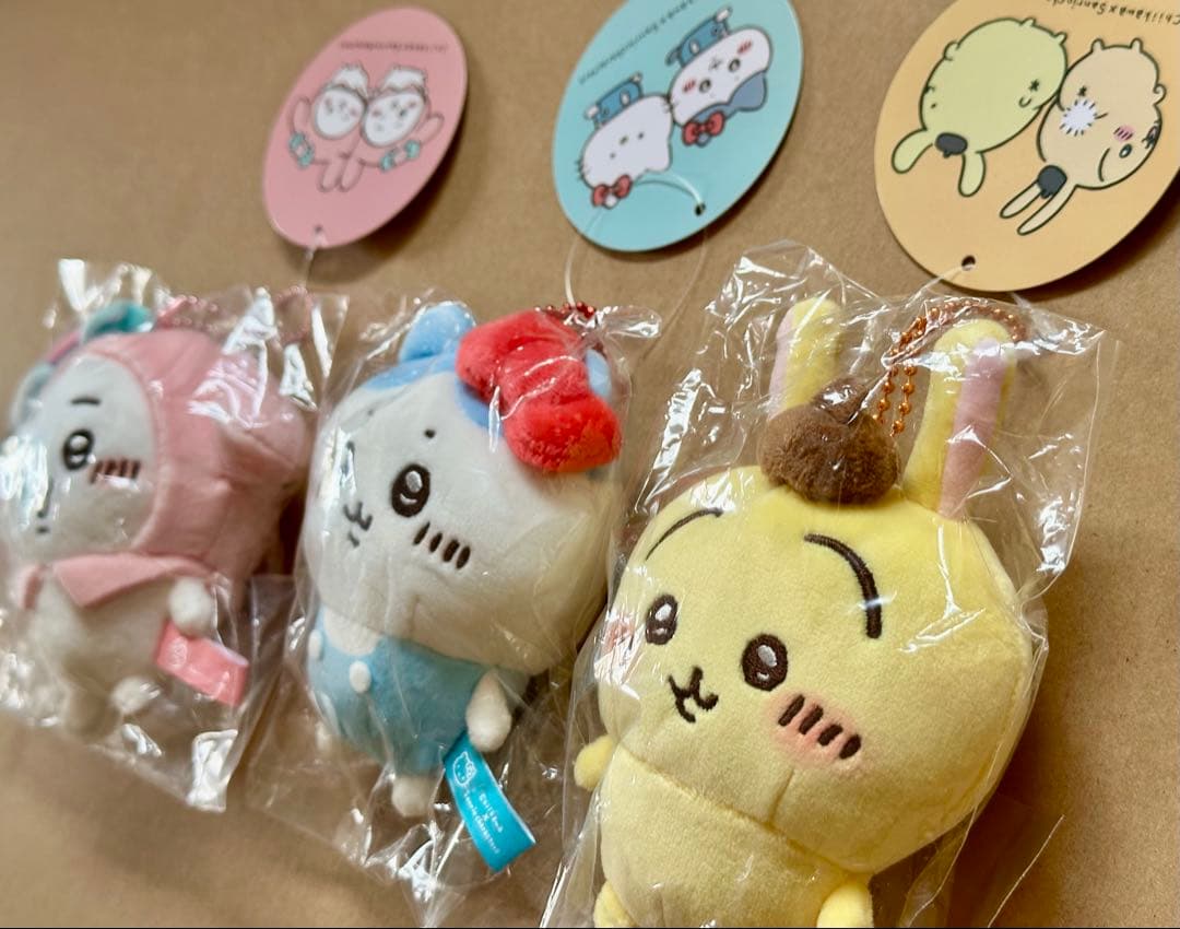 ちいかわ×サンリオキャラクターズぷちミニマスコット●ちいかわ・ハチワレ・うさぎ