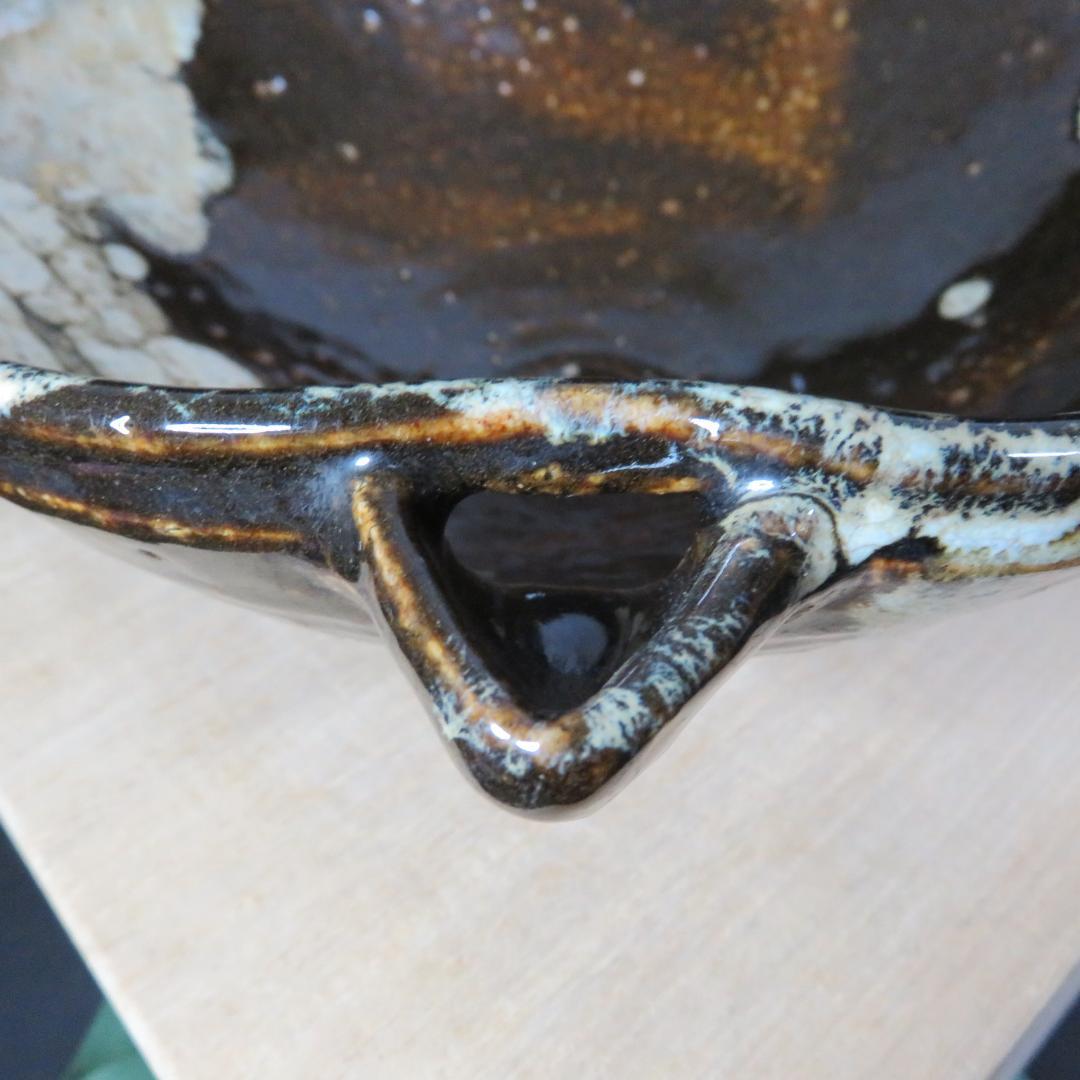 片口 白釉 流し掛釉 木箱 江戸 大片口 酒器 銘なし