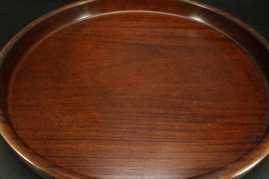 煎茶 丸盆 二件 茶器 錫茶托まとめて(ZE423)