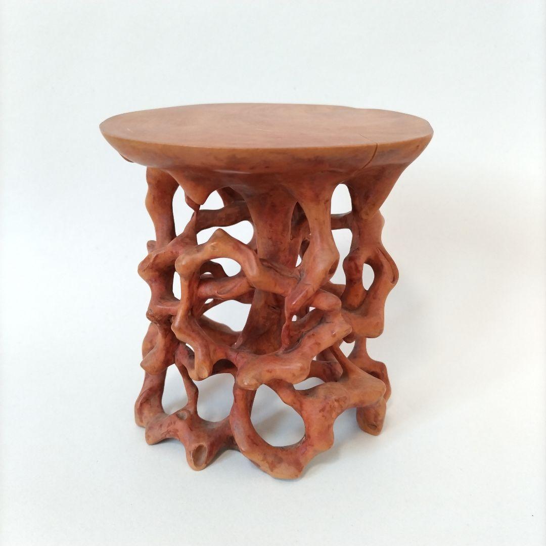 【匿名配送】根木台 黄楊 柘植 古美術