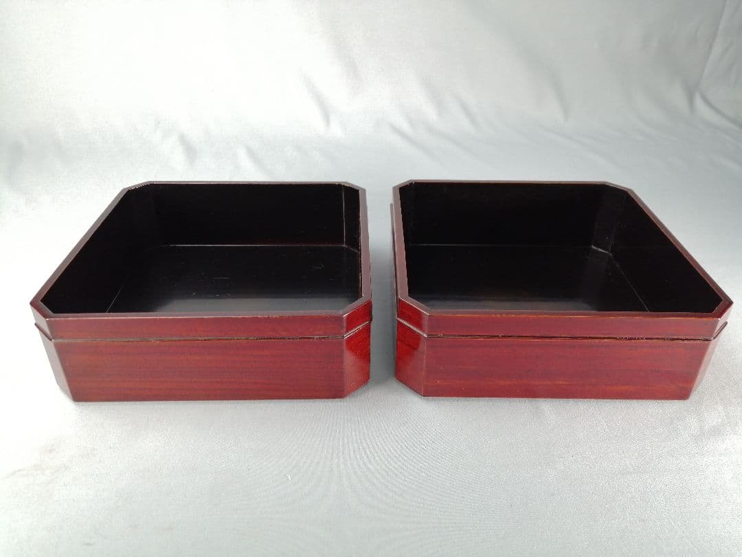 【茶事具】塗師岸信卿、指物師利斎造　和休好縁高　主菓子　漆器　菓子器201