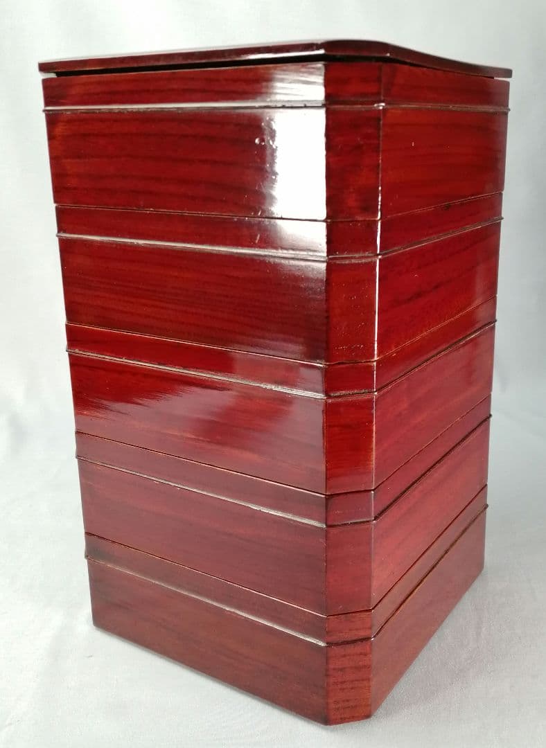 【茶事具】塗師岸信卿、指物師利斎造　和休好縁高　主菓子　漆器　菓子器201