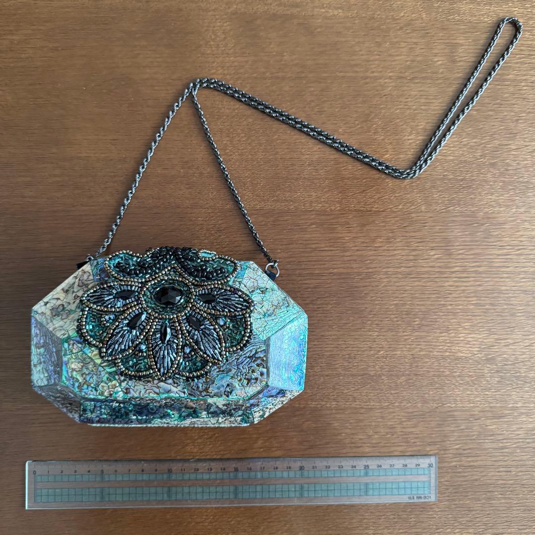 【美品】GRACE CONTINENTAL フラワーシェルクラッチ