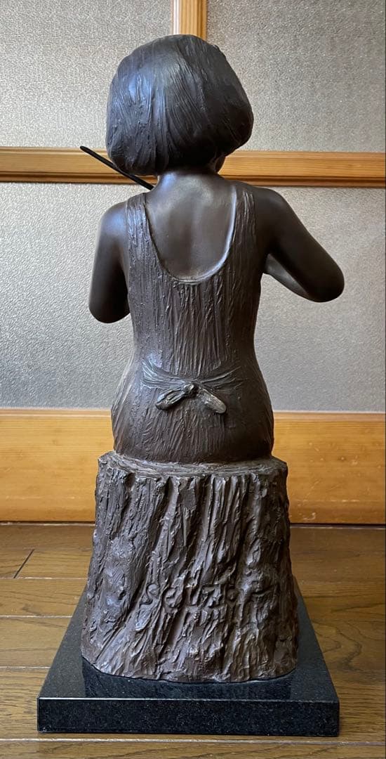 Bronze Statueブロンズ像『かなでる』 玉野 勢三 作品 置物オブジェ