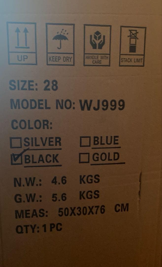 新品未使用未開封品です‼️スーツケース L XL 28インチ 7泊以上 黒 軽