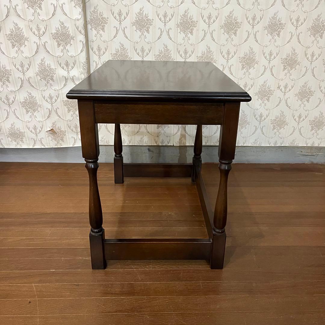 【アンティーク】昭和レトロ 木製 サイドテーブル ローテーブル 飾り台 古道具