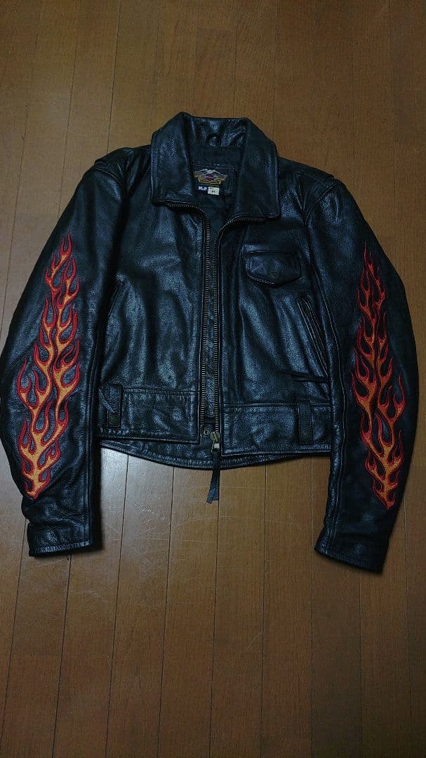 HARLEY DAVIDSON レザージャケット フレイムス刺繍