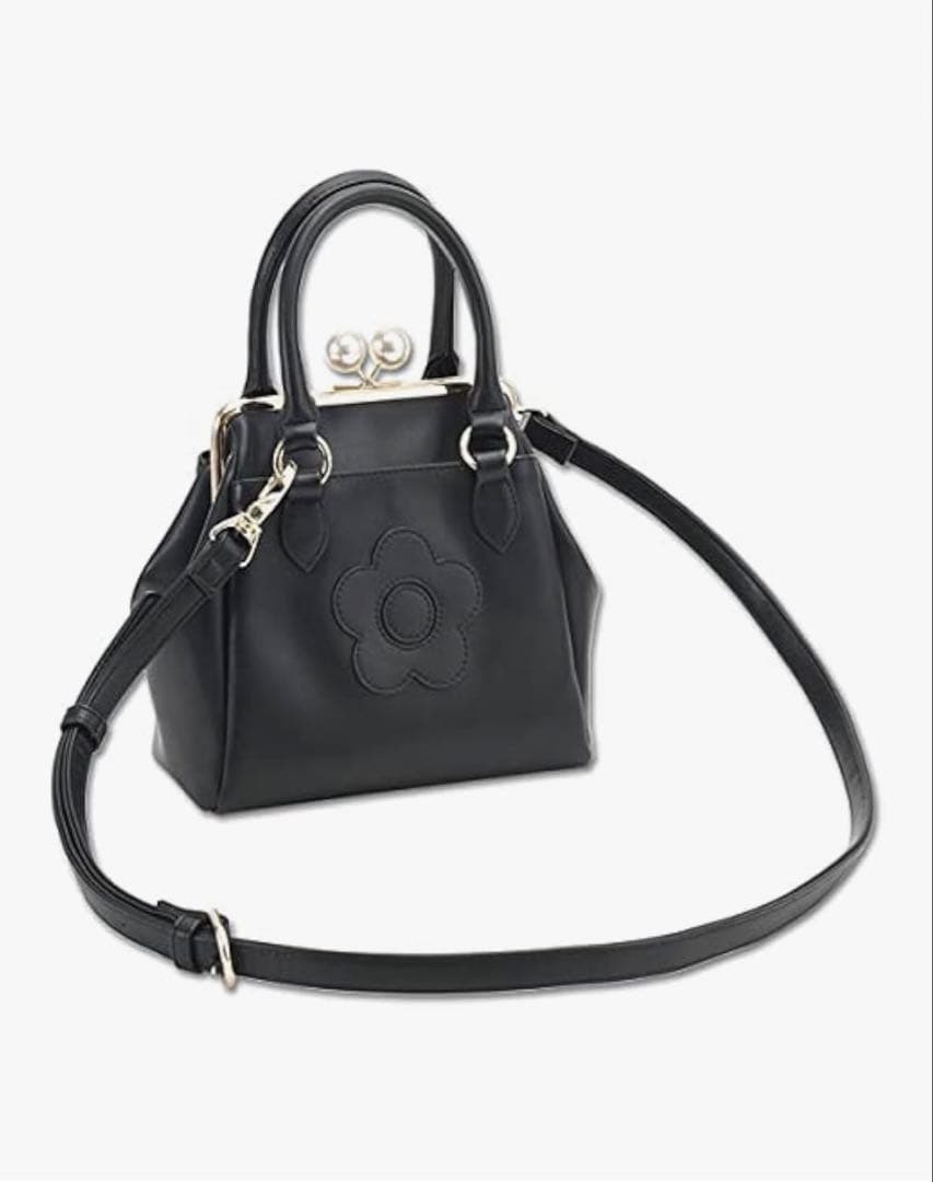 美品　MARY QUANT(マリークワント) パールガマ口 2WAYミニトート