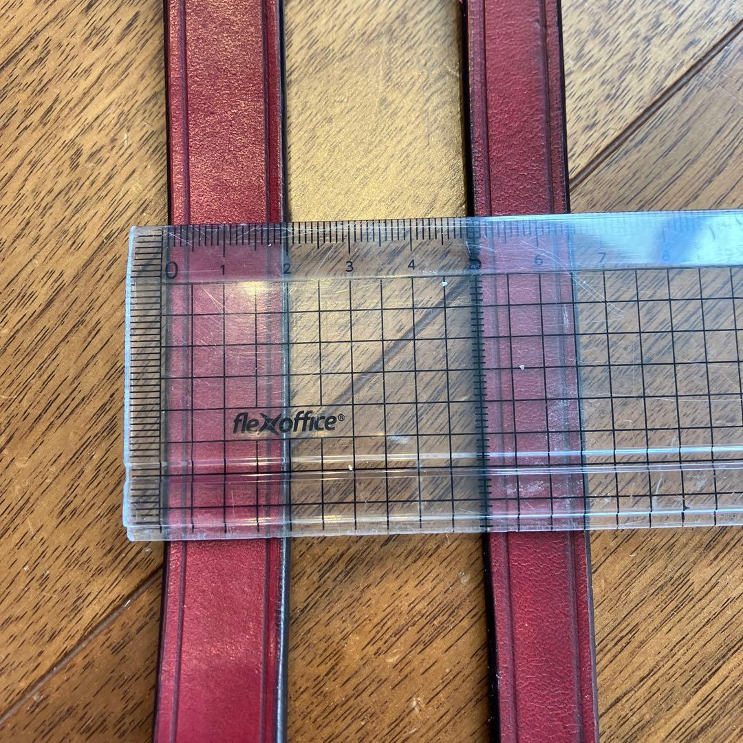 本革　首輪・リードセット　赤