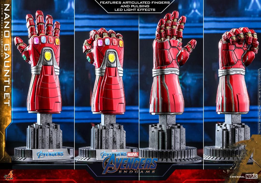 ホットトイズ　1/4スケールレプリカ　ナノ・ガントレット　アベンジャーズ
