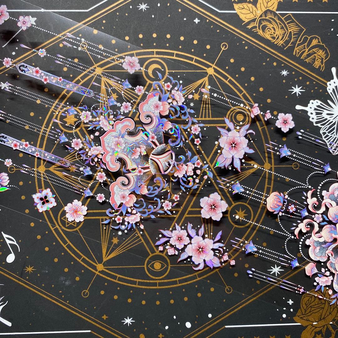 【9174】海外　マステ　中古巻　貝殻光マスキングテープ　半透明　古風装飾系