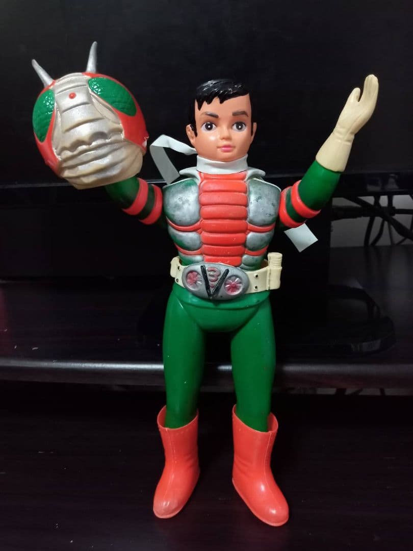旧バンダイ 仮面ライダーV3 面取れ スタンダード ソフビ 当時物