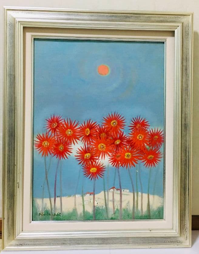 ガーベラ　油絵　P8（455×333mm）