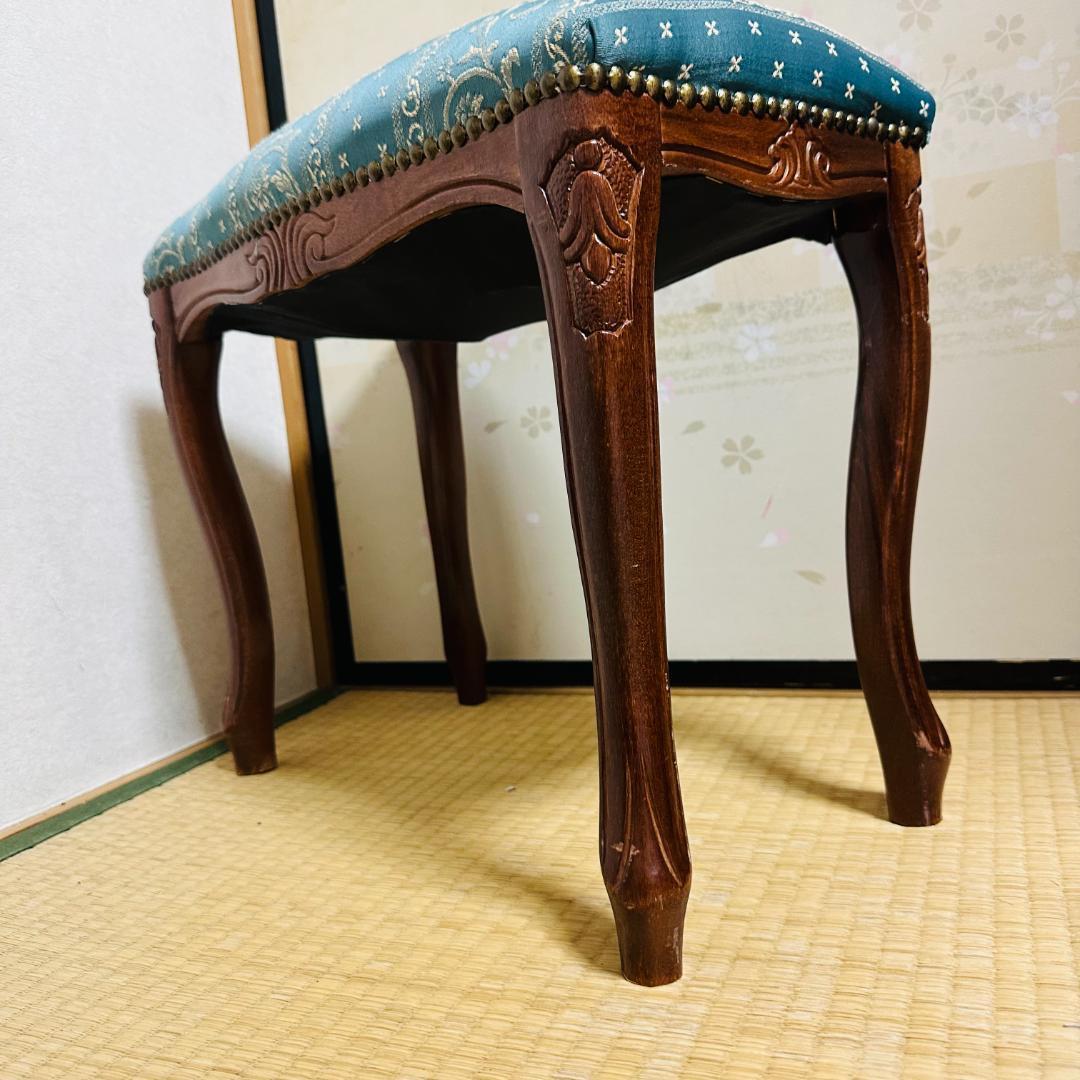 美品✨ イタリア アンティーク スツール オットマン 猫脚 クラシカル