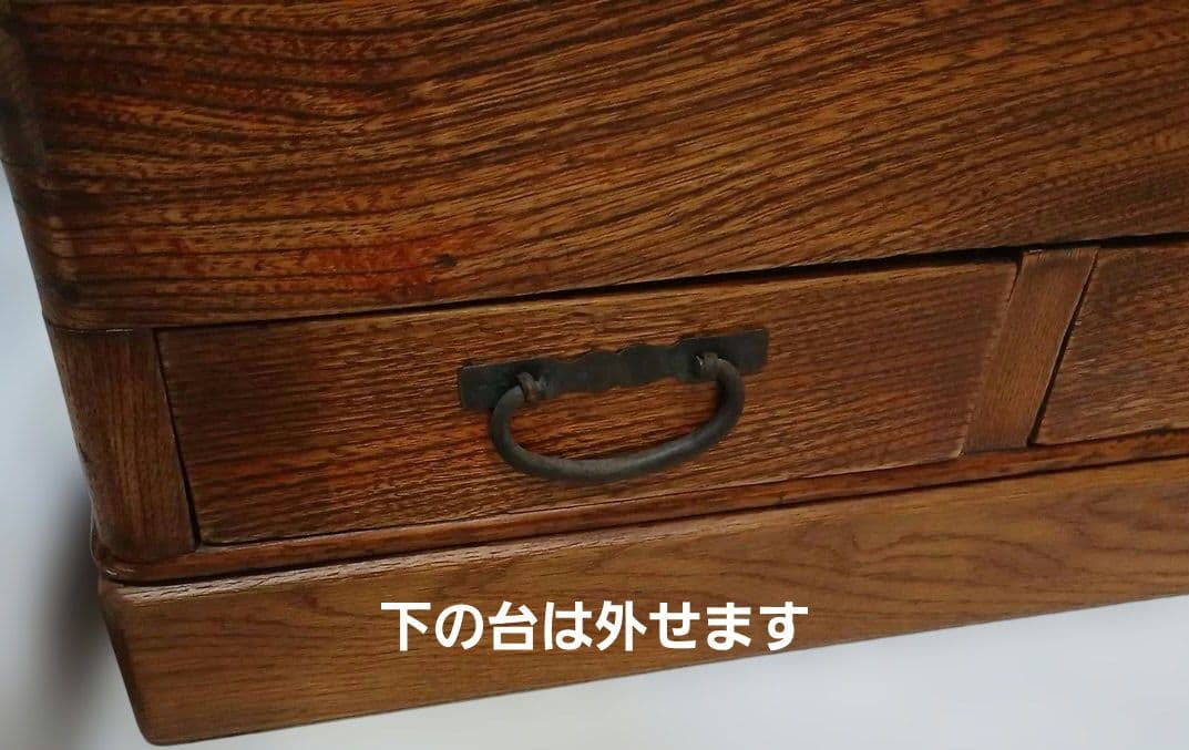 や*す様 レトロ　年代物　木製火鉢 引き出し付き 銅製内装