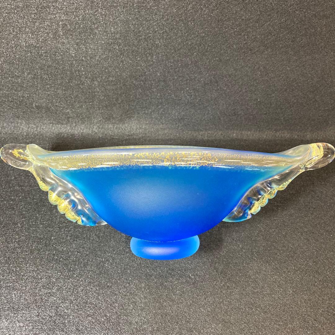 黒木国昭 金彩 硝子 ガラス 花器 鉢 器 硝子