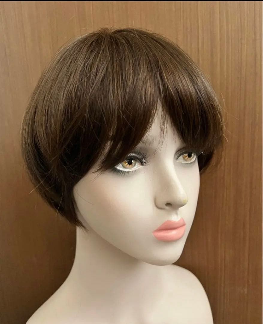 まこ様☆気品人毛100% ショートwig ウィッグBZ20