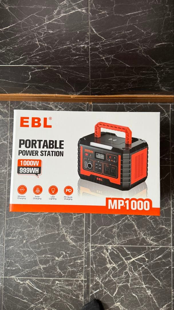EBL ポータブル電源 1000W 999Wh/270000mAh