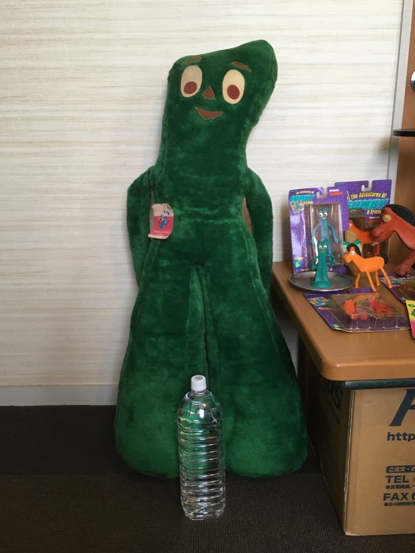 未使用 中古 GUMBY ガンビー 特大・大ぬいぐるみ フィギュア セット