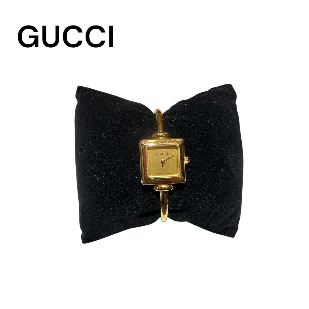 グッチ　GUCCI 2000's GP スクエアバングルクォーツ　時計