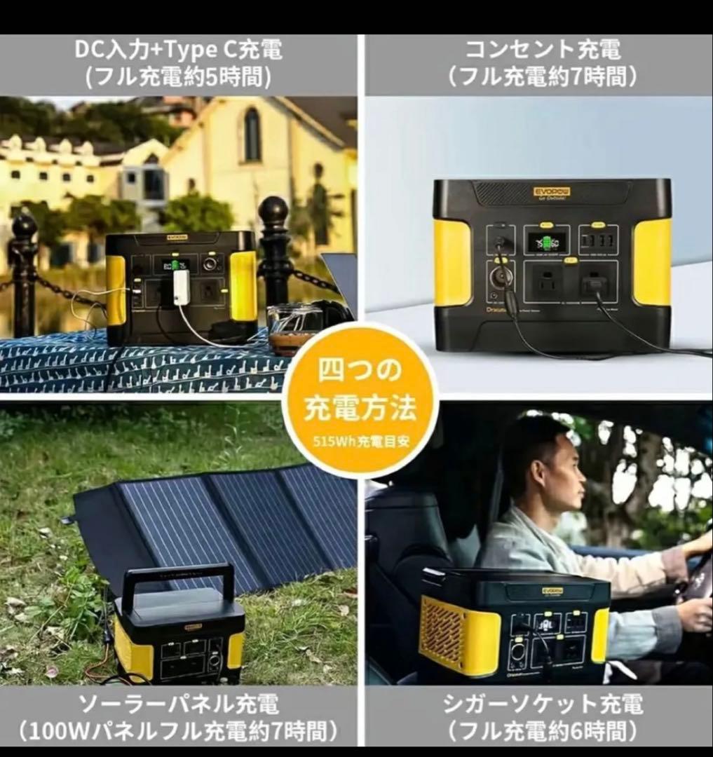 EVOPOW ポータブル電源 600W 専用バッグセット